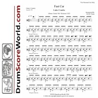 Luke Combs - Fast Car | Drum Sheet